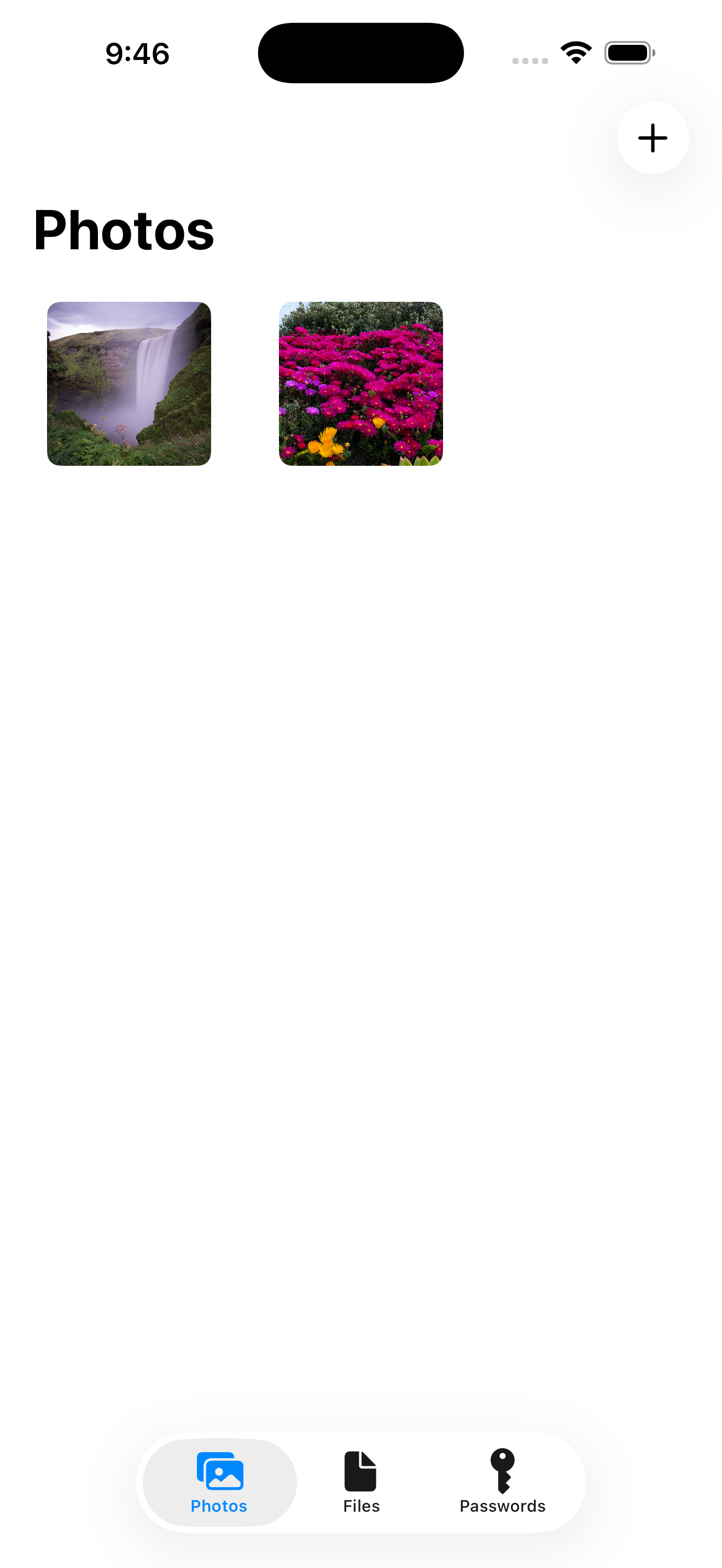 Photos Tab Screenshot